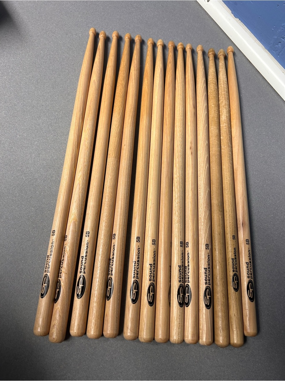 5B Natural Wood Drumsticks - 7 Pairs (Natural)